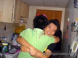 Franciz welcomes me to my surprise party